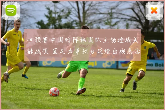 世预赛中国对阵韩国队主场迎战关键战役 国足力争积分延续出线悬念