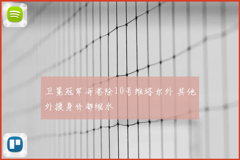 卫冕冠军海港除10号维塔尔外 其他外援身价都缩水